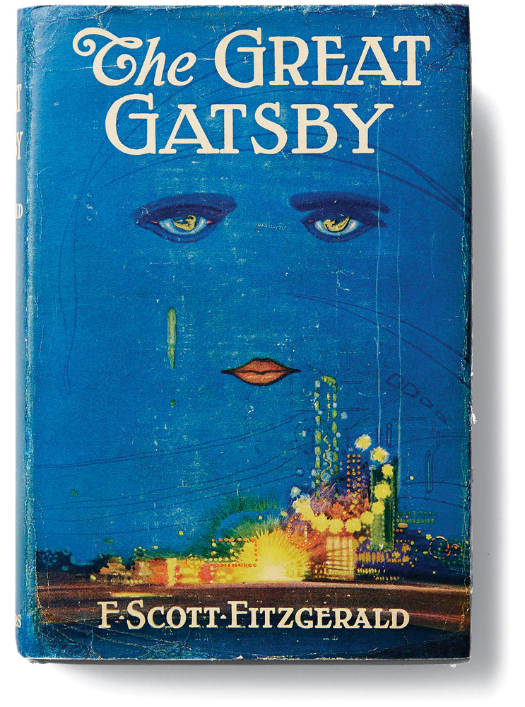 Classic "The Great Gatsby" cover with glowing eyes.