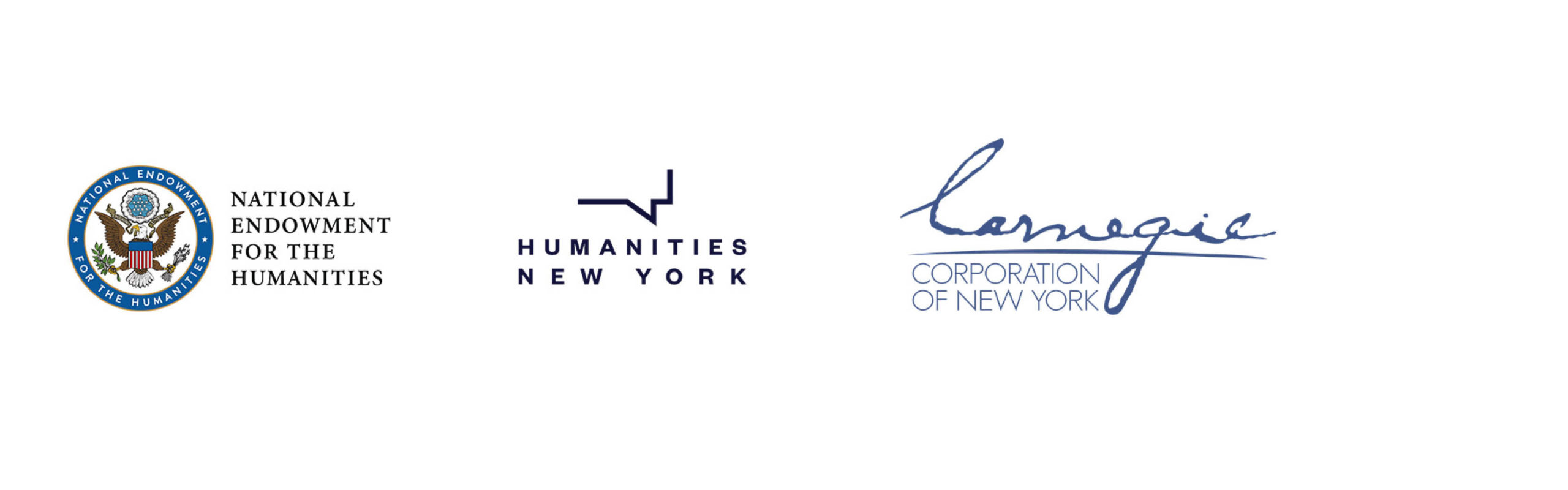 Logos: NEA, Humanities New York, Carnegie Corporation of NY