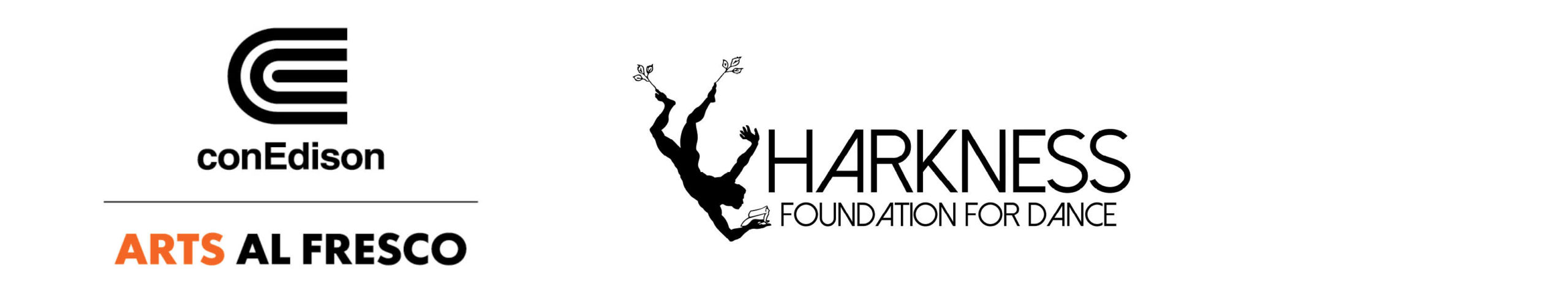 Logos: Con Edison Arts Al Fresco & Harkness Foundation for Dance
