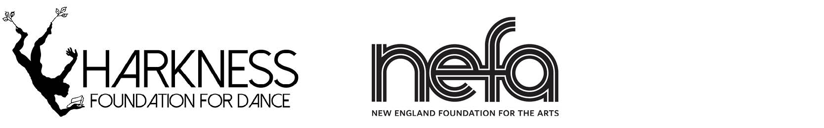 Logos: Harkness Foundation for Dance & NEFA New England Foundation for the Arts