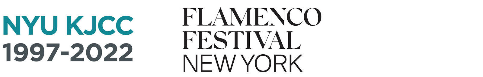 Logos: NYU KJCC 1997-2022. Flamenco Festival New York