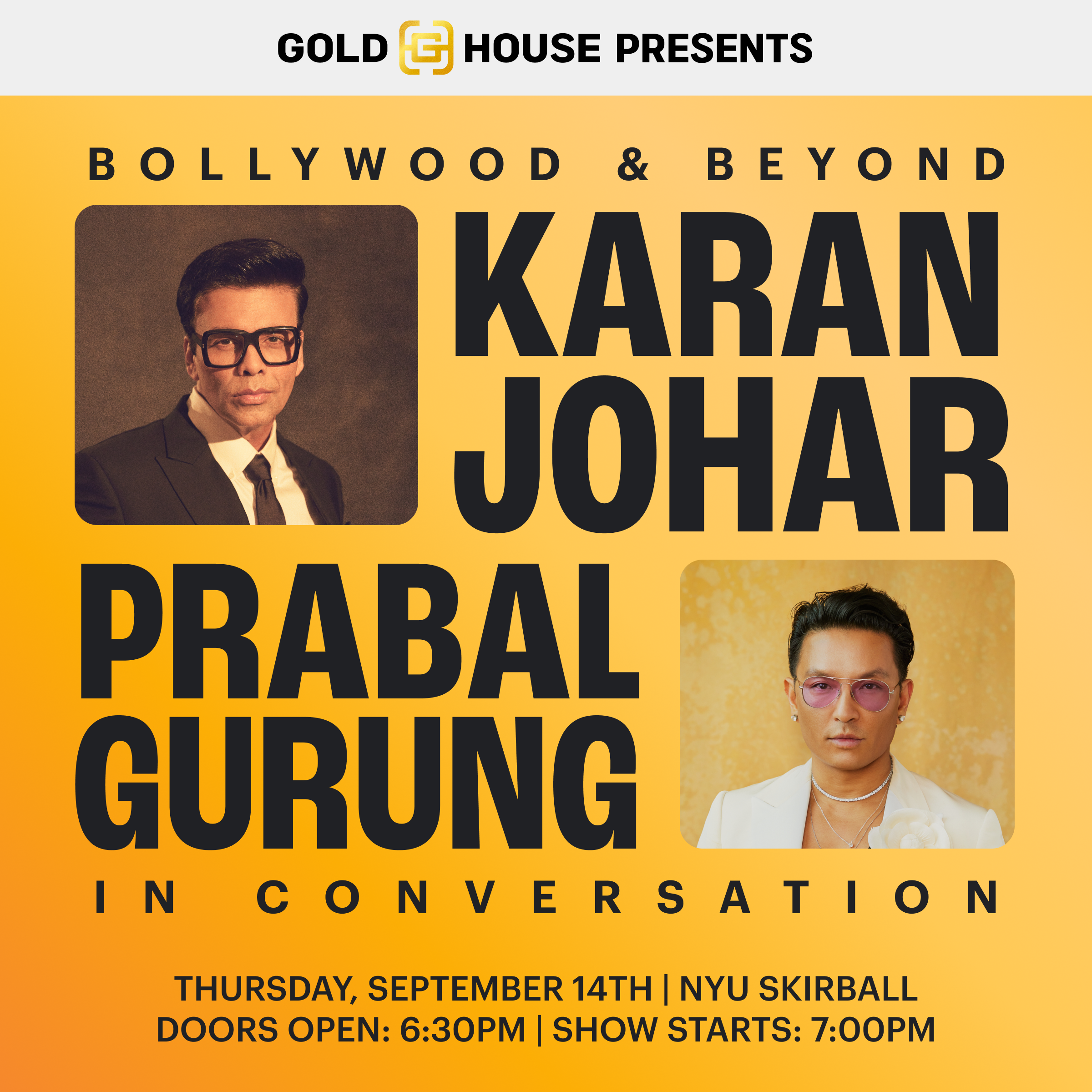 Karan Johar x Prabal Gurung In Conversation NYU BOX OFFICE