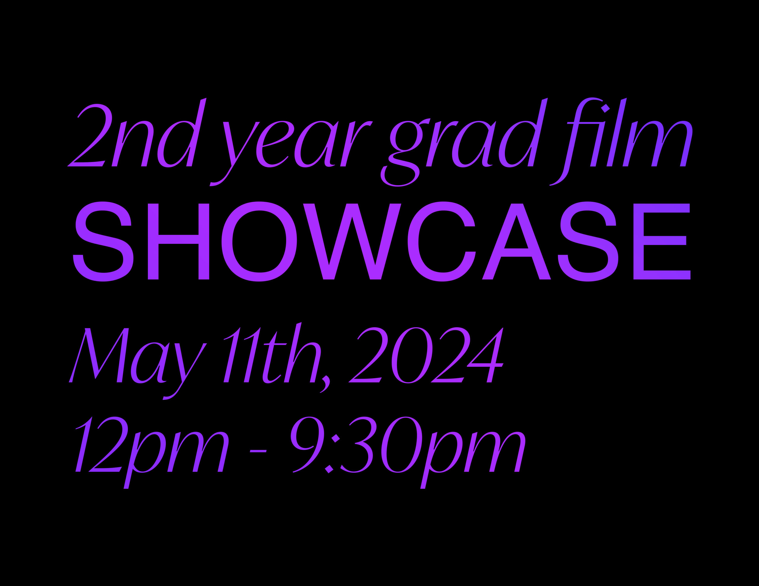 GRAD FILM 2ND YEAR SHOWCASE 2024 | NYU BOX OFFICE