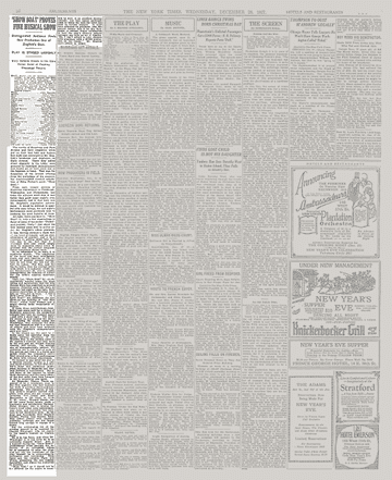 Black-and-white newspaper page with a highlighted article on the left titled “SHOW BOAT PROVES FINE MUSICAL SHOW,” surrounded by other faded text and advertisements.